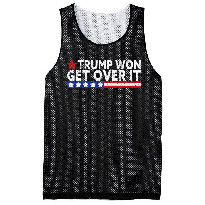 Trump Won Get Over It 2024 Flag Usa Mesh Reversible Basketball Jersey Tank