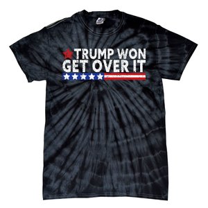 Trump Won Get Over It 2024 Flag Usa Tie-Dye T-Shirt