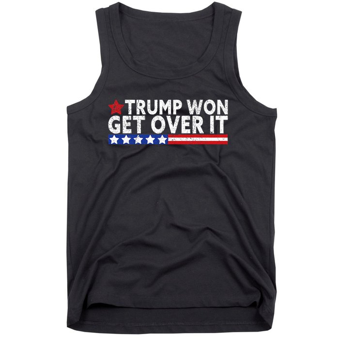 Trump Won Get Over It 2024 Flag Usa Tank Top