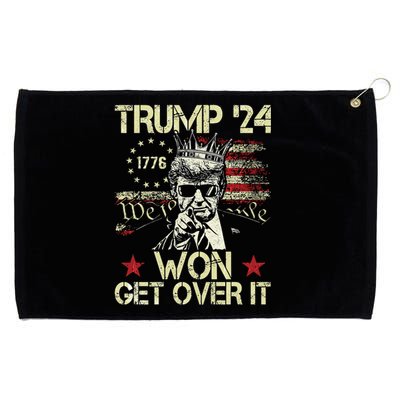 Trump Won Get Over It 2024 Hoodie Grommeted Golf Towel