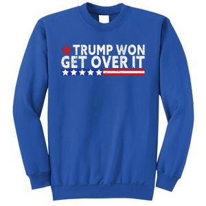 Trump Won Get Over It 2024 Flag Usa Sweatshirt