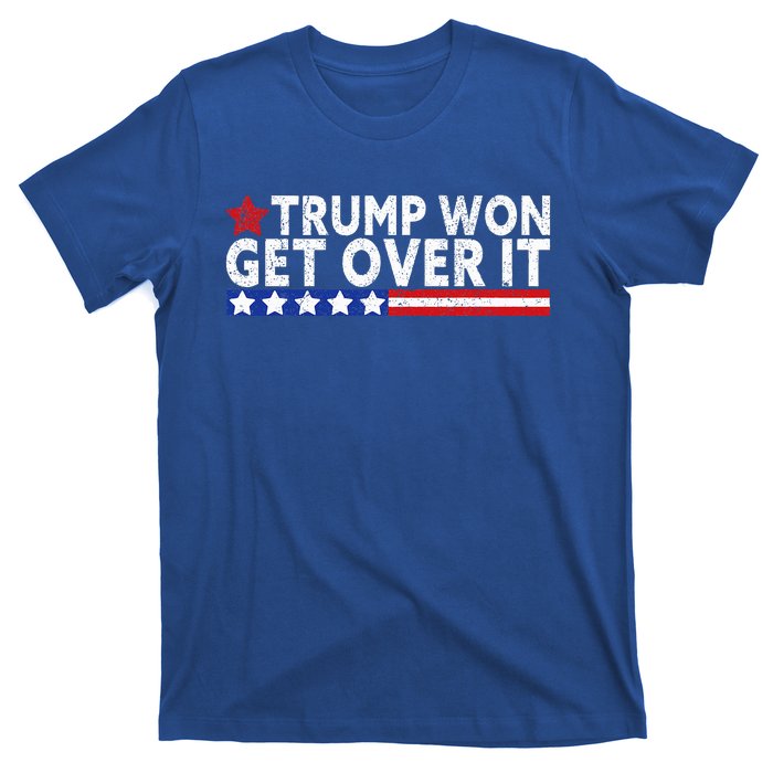 Trump Won Get Over It 2024 Flag Usa T-Shirt