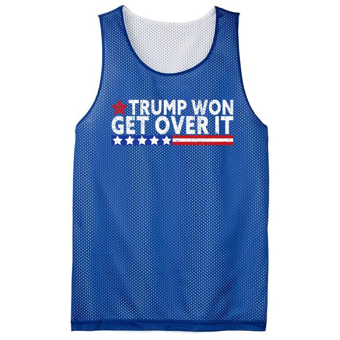 Trump Won Get Over It 2024 Flag Usa Mesh Reversible Basketball Jersey Tank