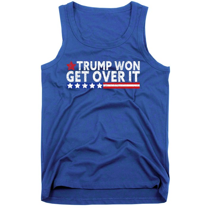 Trump Won Get Over It 2024 Flag Usa Tank Top