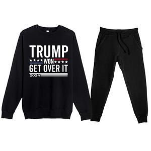 Trump Won Get Over It 2024 Premium Crewneck Sweatsuit Set