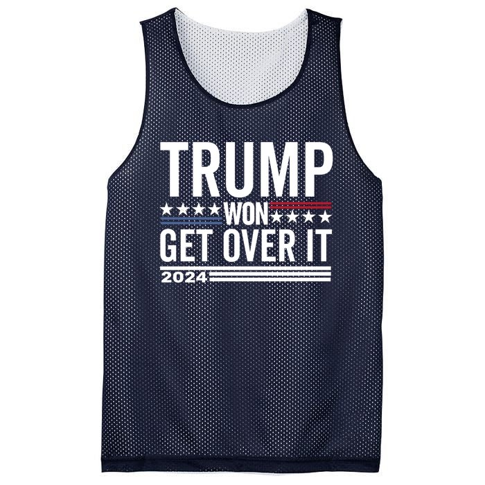 Trump Won Get Over It 2024 Mesh Reversible Basketball Jersey Tank