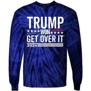 Trump Won Get Over It 2024 Tie-Dye Long Sleeve Shirt