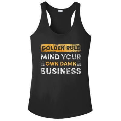 Tim Walz Golden Rule Mind Your Own Damn Business Ladies PosiCharge Competitor Racerback Tank