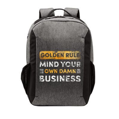 Tim Walz Golden Rule Mind Your Own Damn Business Vector Backpack