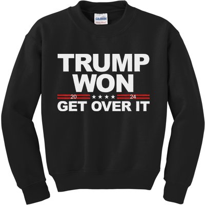Trump Won Get Over It Trump 2024 Election Kids Sweatshirt