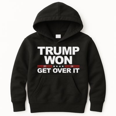 Trump Won Get Over It Trump 2024 Election Kids Hoodie