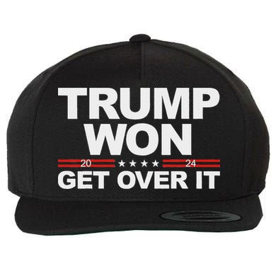 Trump Won Get Over It Trump 2024 Election Wool Snapback Cap