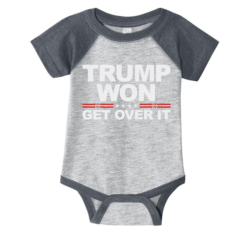 Trump Won Get Over It Trump 2024 Election Infant Baby Jersey Bodysuit