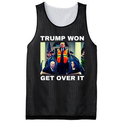 Trump Won Get Over It Maga Won Election 2024 Mesh Reversible Basketball Jersey Tank