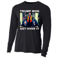 Trump Won Get Over It Maga Won Election 2024 Cooling Performance Long Sleeve Crew