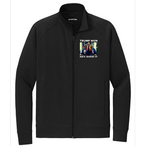 Trump Won Get Over It Maga Won Election 2024 Stretch Full-Zip Cadet Jacket