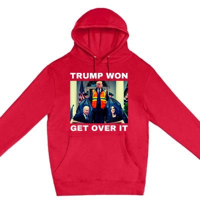 Trump Won Get Over It Maga Won Election 2024 Premium Pullover Hoodie