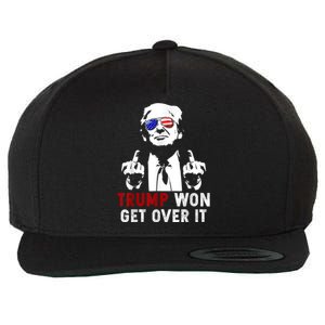 Trump Won Get Over It Patriotic Pro Trump Anti Kamala Funny Wool Snapback Cap