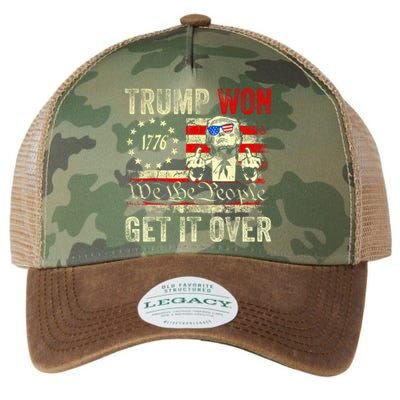 Trump Won Get Over It 2024 Legacy Tie Dye Trucker Hat