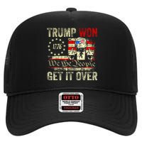 Trump Won Get Over It 2024 High Crown Mesh Back Trucker Hat