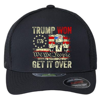 Trump Won Get Over It 2024 Flexfit Unipanel Trucker Cap