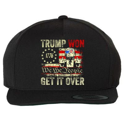 Trump Won Get Over It 2024 Wool Snapback Cap