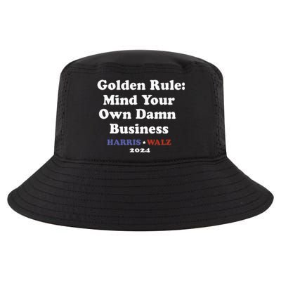 Tim Walz Golden Rule Mind Your Own Damn Business Cool Comfort Performance Bucket Hat