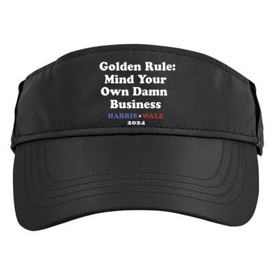 Tim Walz Golden Rule Mind Your Own Damn Business Adult Drive Performance Visor