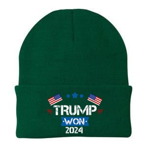 Trump Won Get Over It 2024 Election Inauguration Knit Cap Winter Beanie