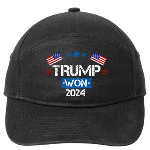 Trump Won Get Over It 2024 Election Inauguration 7-Panel Snapback Hat