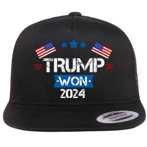 Trump Won Get Over It 2024 Election Inauguration Flat Bill Trucker Hat