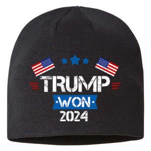 Trump Won Get Over It 2024 Election Inauguration Sustainable Beanie