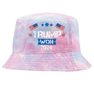 Trump Won Get Over It 2024 Election Inauguration Tie-Dyed Bucket Hat