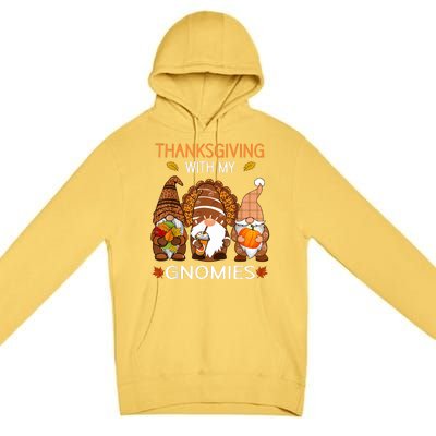 Thanksgiving Women Gnome Fall Leopard Turkey Premium Pullover Hoodie