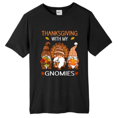 Thanksgiving Women Gnome Fall Leopard Turkey Tall Fusion ChromaSoft Performance T-Shirt