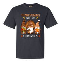 Thanksgiving Women Gnome Fall Leopard Turkey Garment-Dyed Heavyweight T-Shirt