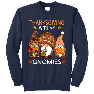 Thanksgiving Women Gnome Fall Leopard Turkey Sweatshirt