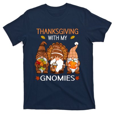 Thanksgiving Women Gnome Fall Leopard Turkey T-Shirt