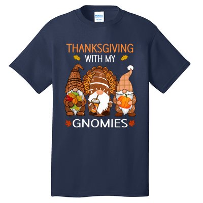 Thanksgiving Women Gnome Fall Leopard Turkey Tall T-Shirt