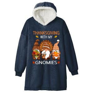 Thanksgiving Women Gnome Fall Leopard Turkey Hooded Wearable Blanket