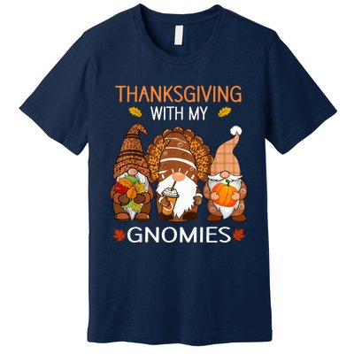 Thanksgiving Women Gnome Fall Leopard Turkey Premium T-Shirt