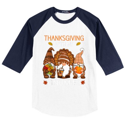 Thanksgiving Women Gnome Fall Leopard Turkey Baseball Sleeve Shirt