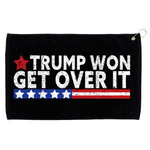 Trump Won Get Over It 2024 Flag Usa Grommeted Golf Towel