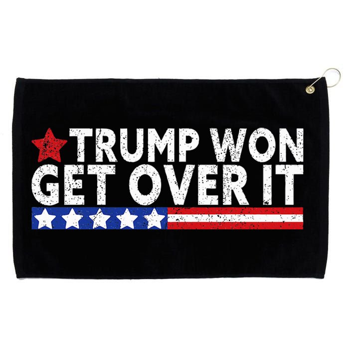 Trump Won Get Over It 2024 Flag Usa Grommeted Golf Towel