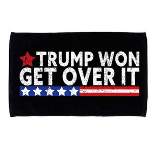 Trump Won Get Over It 2024 Flag Usa Microfiber Hand Towel