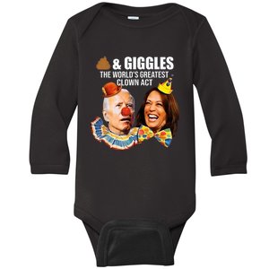 The World's Greatest Clown Act Anti Biden Baby Long Sleeve Bodysuit