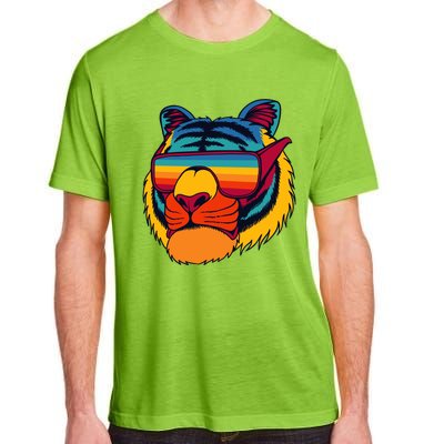 Tiger With Glasses Adult ChromaSoft Performance T-Shirt