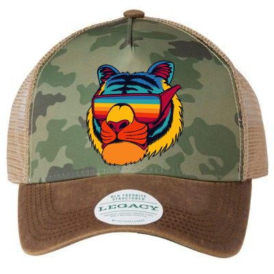 Tiger With Glasses Legacy Tie Dye Trucker Hat