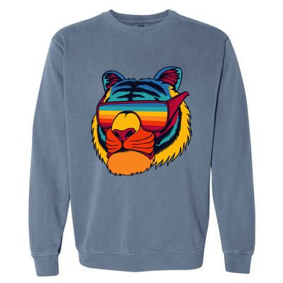 Tiger With Glasses Garment-Dyed Sweatshirt