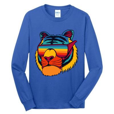 Tiger With Glasses Tall Long Sleeve T-Shirt